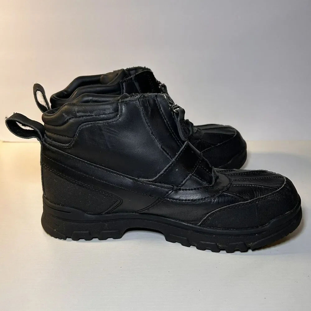 Polo Ralph Lauren Duck Boots Country Mid Zip II Black Boys 4.5 990757